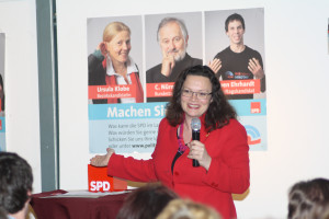 Worum geht es genau beim Innovationsfond? Andrea Nahles erläutert: Projekte fördern, damit sie durchgeführt werden können.