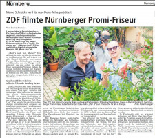 ZDF filmte Nürnberger Promi-Friseur. SCT/28.8.2017