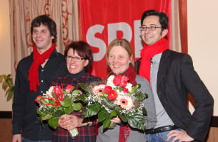 Unser Team für die Landtags- und Bezirkswahl 2013: Sven Ehrhardt, Ute Mahl, Ursula Klobe und Benjamin Beringer