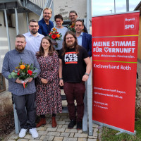 Der neue Vorstand des SPD-Unterbezirks Roth ab März 2024