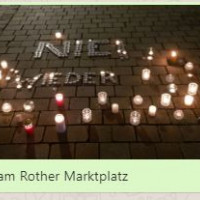 Lichterkette gegen Fremdenfeindlichkeit zum Jahrestag der Reichspogromnacht am 9. November
